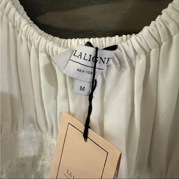 NEW NWT La Ligne Cosi White Tiered Lace Maxi Dress size‎ M reg $395 - Picture 4 of 7
